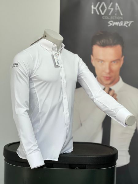 Рубашка мужская уникальная белая Unique Kosa Collection Размер XS 00161 фото