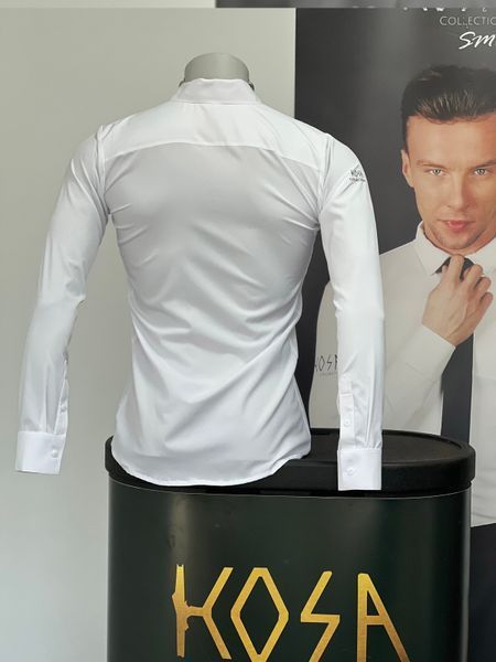 Сорочка чоловіча унікальна біла Unique Kosa Collection Розмір M 00163 фото