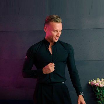 Сорочка чоловіча Casanova чорна з воротником стійкою Kosa Collection Розмір XS 001811 фото